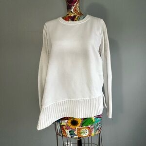 Athleta White Asymmetrical Sweater